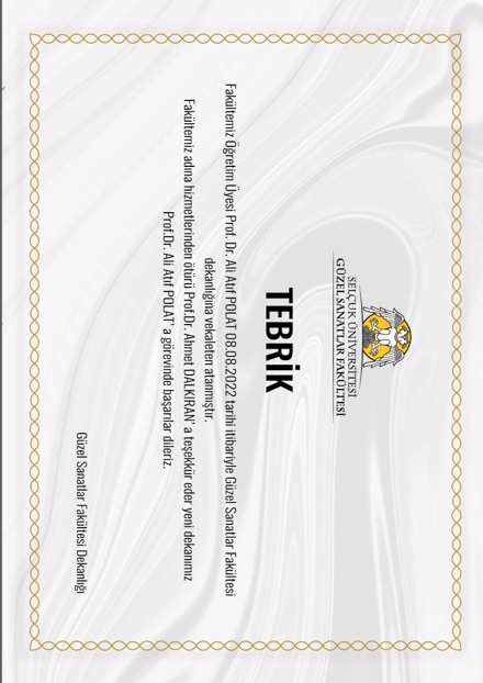 Fakültemiz Dekanlığına Atama