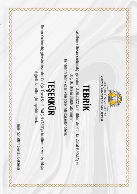 Fakültemiz Dekan Yardımcılığına Atama