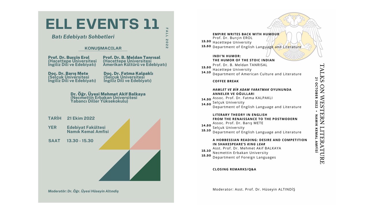 Ell Events 11 Batı Edebiyatı Sohbetleri