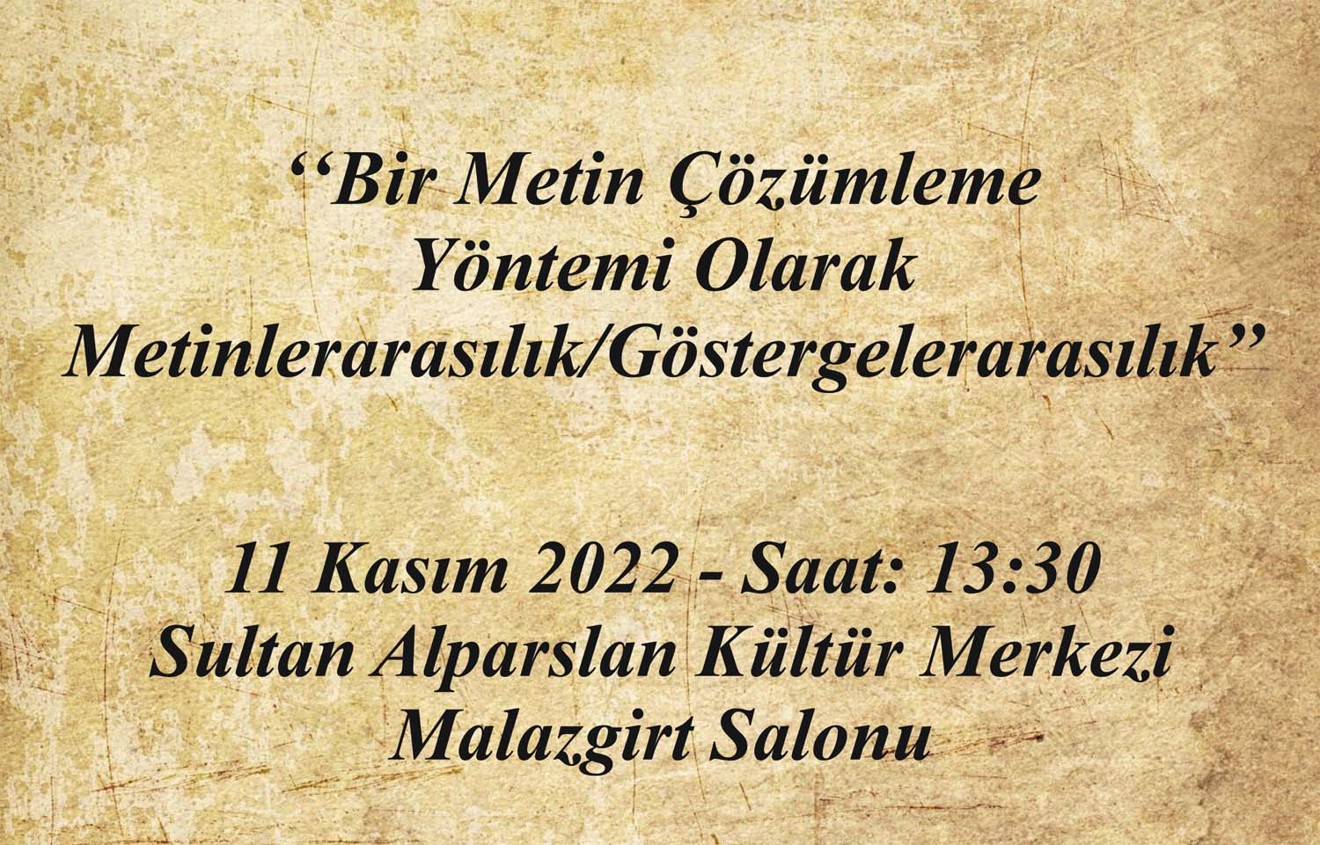 Bir Metin Çözümleme Yöntemi Olarak Metinlerarasılık-Göstergelerarasılık