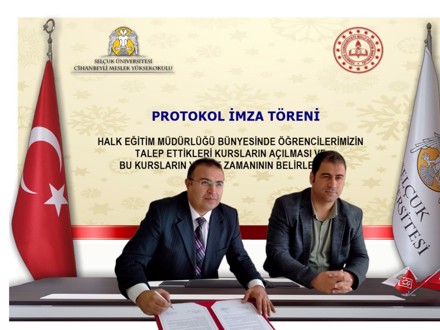 Cihanbeyli İlçe Halk Eğitim Müdürlüğü ile iş birliği protokolü imzalandı.