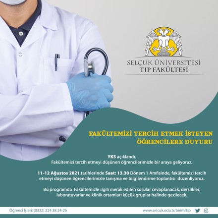 Fakültemizi Tercih Etmek İsteyen Öğrencilerimize Duyuru