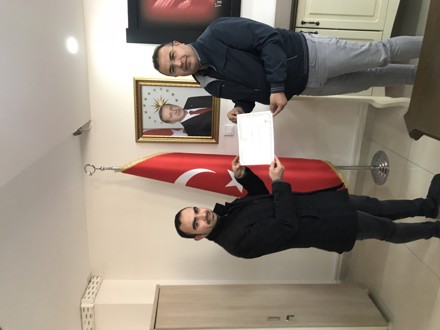 İdari Personele Teşekkür Belgesi Verildi.