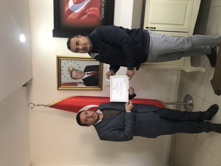 İdari Personele Teşekkür Belgesi Verildi.