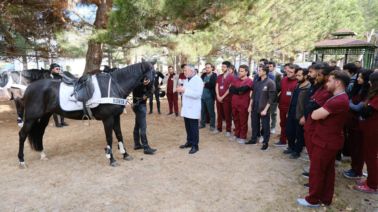 Atlı Polis Birliği’nin atlarına Selçuk Üniversitesinden sağlık desteği