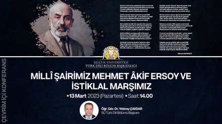 Çevrimiçi Konferans (13 Mart 2023 Pazartesi Saat 14:00)