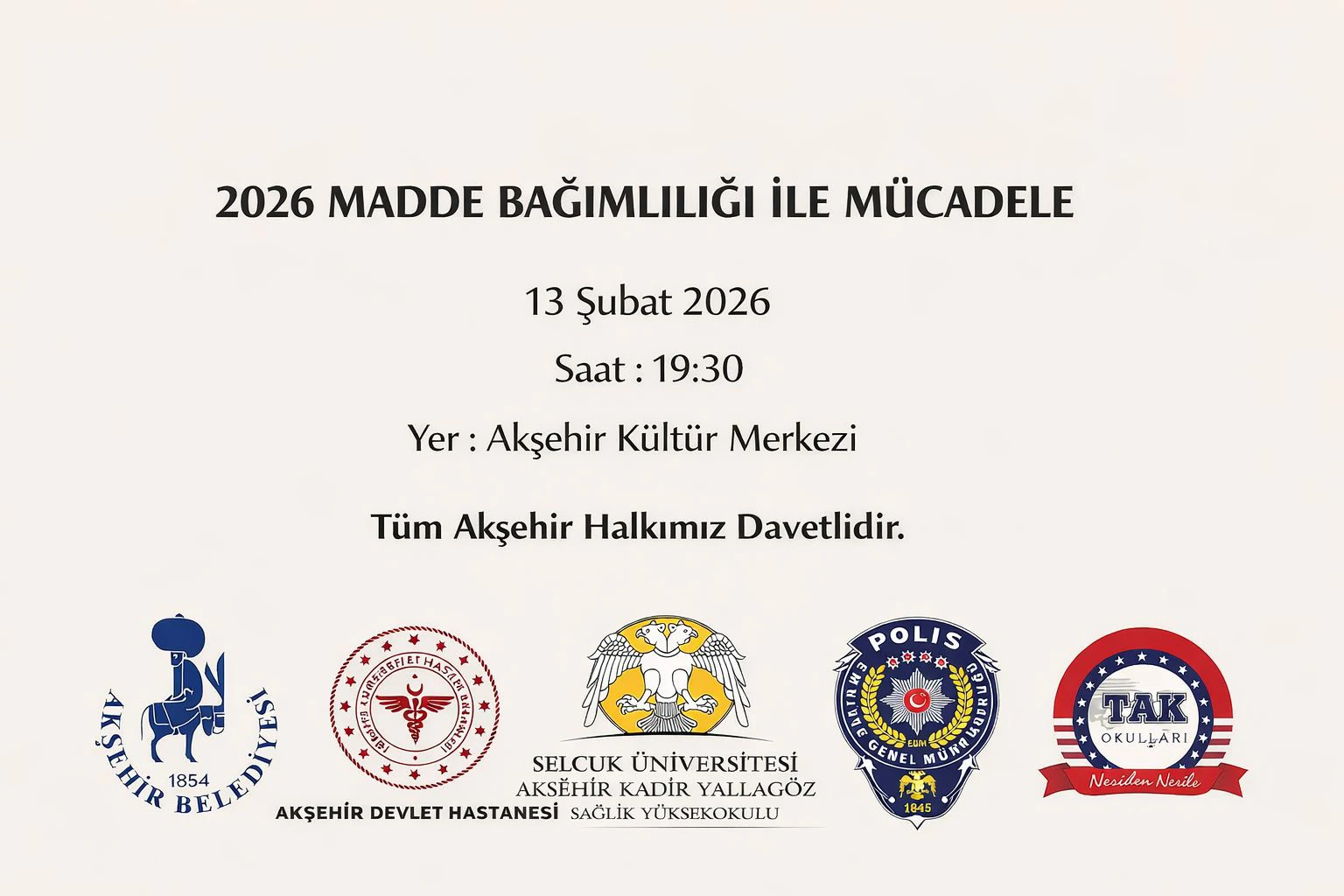 2026 Madde Bağımlılığına Karşı Mücadele Programı 