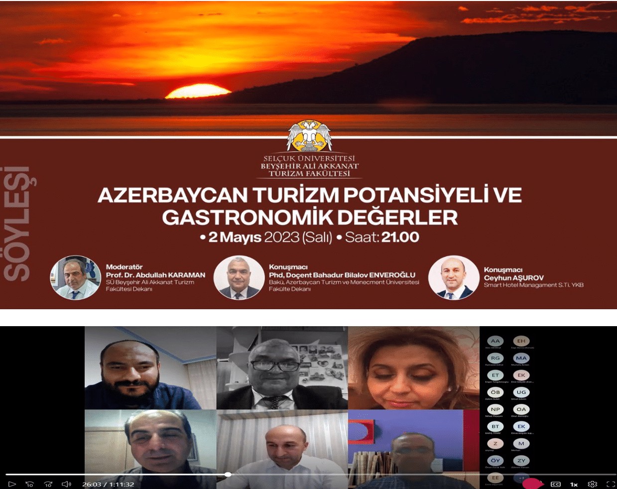"Azerbaycan Turizm Potansiyeli ve Gastronomik Değerler’’ Konulu Webinar