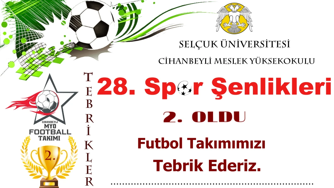 Selçuk Üniversitesi 28. Spor Şenliklerinde Cihanbeyli MYO 2. oldu