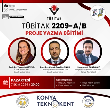 TÜBİTAK  2209-A/B PROJE YAZMA EĞİTİMİ