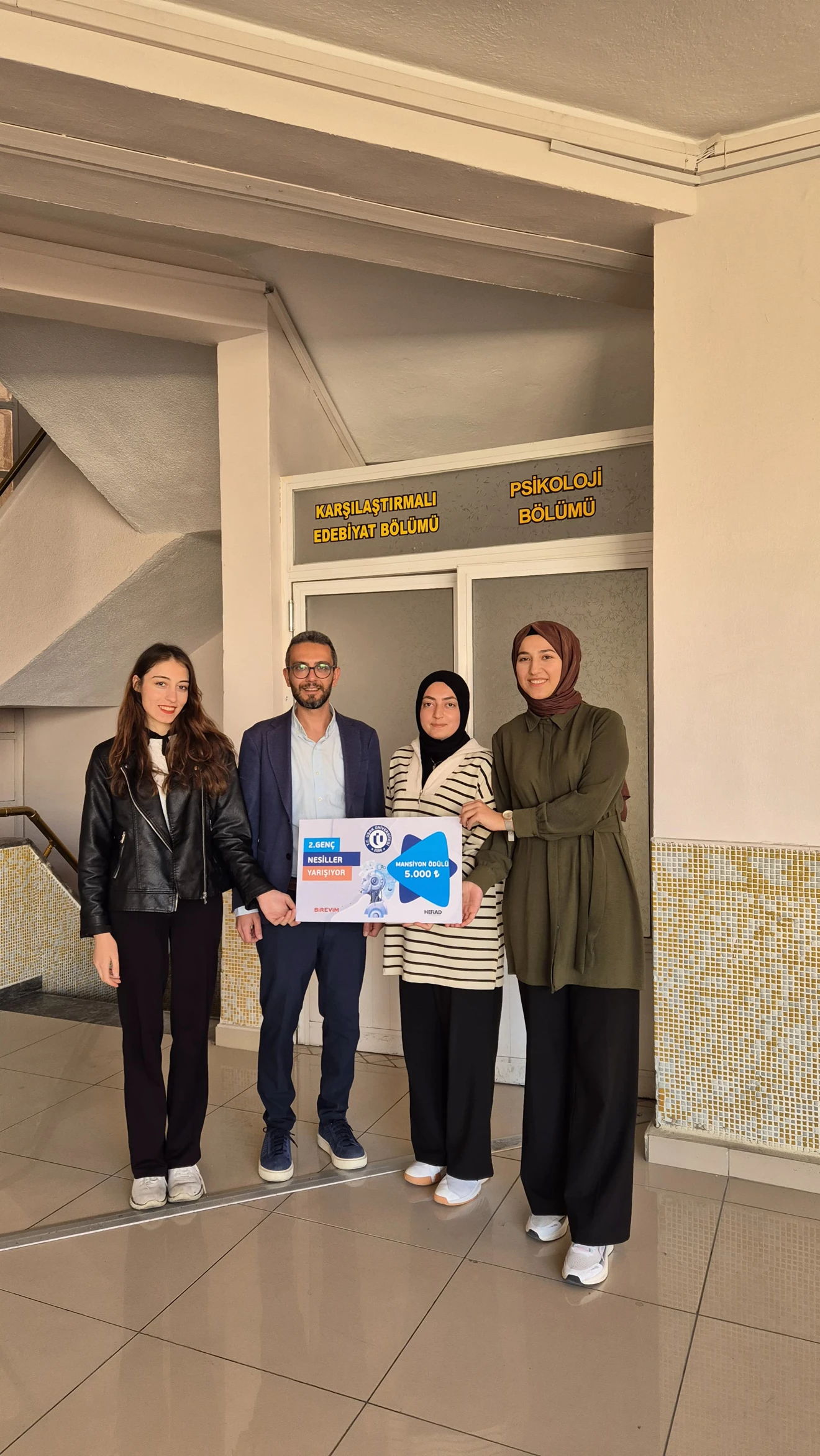 Bölümümüz öğretim üyesi Dr. Öğr. Üy. Muhammed Şükrü AYDIN ve lisans öğrencilerimiz geliştirdikleri proje ile ödül kazandılar.