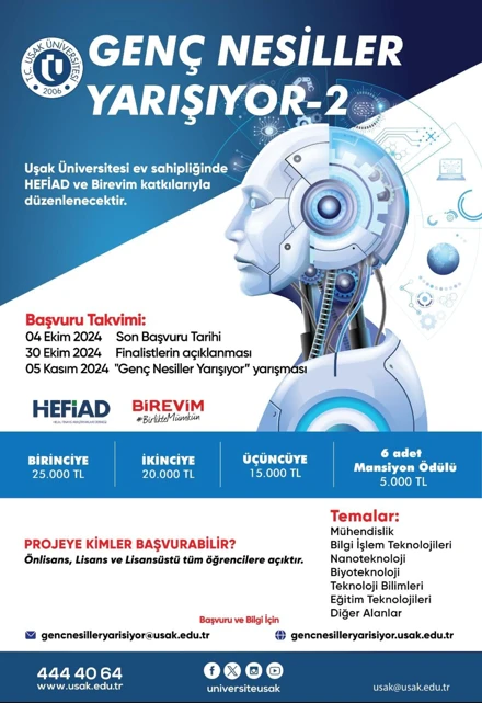 Bölümümüz öğretim üyesi Dr. Öğr. Üy. Muhammed Şükrü AYDIN ve lisans öğrencilerimiz geliştirdikleri proje ile ödül kazandılar.