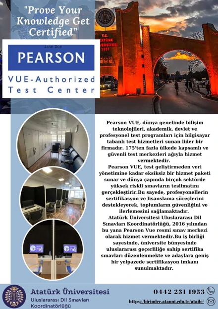 Pearson Vue Uluslararası Mesleki Sertifika Sınavları