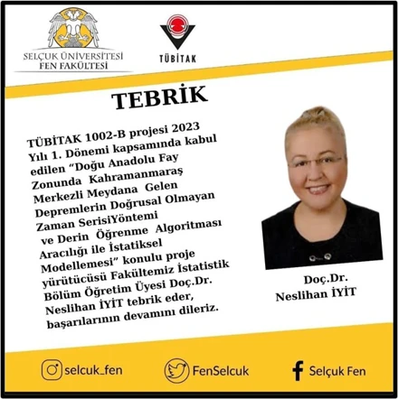 TÜBİTAK 1002-B 2023 Yılı 1. Dönem Kapsamında Kabul Alan Proje