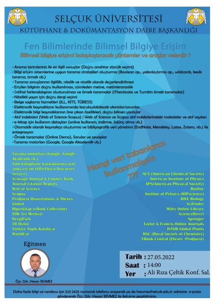 Fen bilimlerinde Bilimsel Bilgiye Erişim