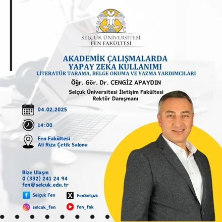 Fakültemizde "Akademik Çalışmalarda Yapay Zeka Kullanımı" Etkinliği Gerçekleştirildi