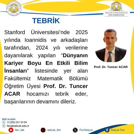 Fakültemizden Dünya Çapında Büyük Başarı