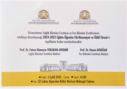 Mezuniyet Programı Daveti - 2024-2025 Mezuniyet Töreni