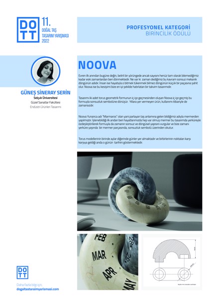 11. Doğal Taş Tasarım Yarışması'ndan ödül