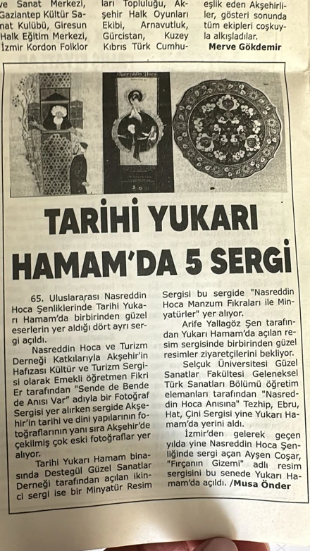 AKŞEHİR NASREDDİN HOCA ANMA PROGRAMI SERGİSİ