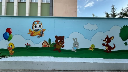 Selçuklu Belediyesi Sevgi Anaokulu Duvar Boyama Etkinliği