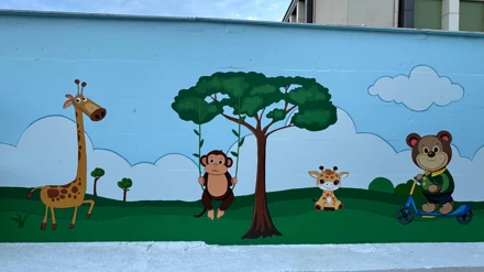 Selçuklu Belediyesi Sevgi Anaokulu Duvar Boyama Etkinliği