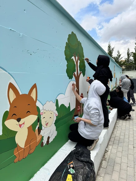 Selçuklu Belediyesi Sevgi Anaokulu Duvar Boyama Etkinliği