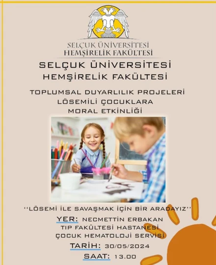 Toplumsal Duyarlılık Projeleri Lösemili Çocuklara Moral Etkinliği