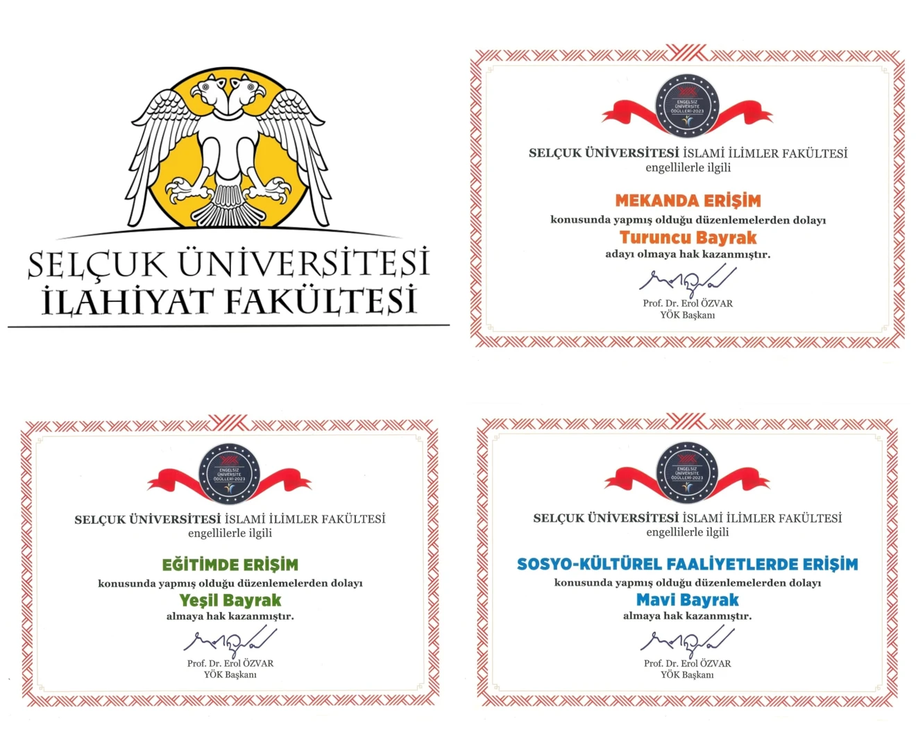 YÖK Engelsiz Üniversite Bayrak Ödülleri