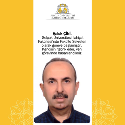 Fakültemiz Sekreteri Haluk Çini görevine başladı
