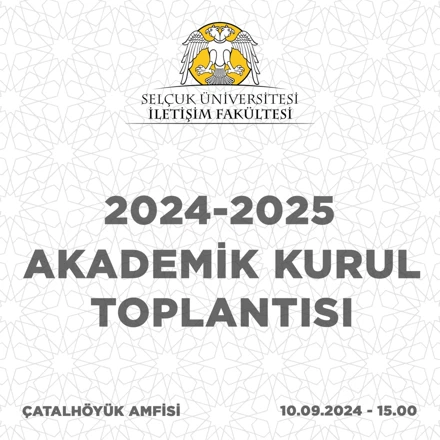 İletişim Fakültesi Akademik Kurul Toplantısı