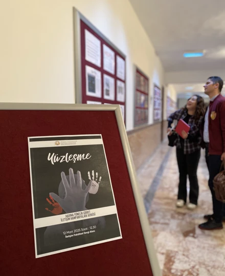 İletişim Fakültesinde şiddet farkındalığına yönelik sergi