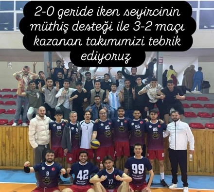 Yüksekokul Voleybol Takımımızdan Muhteşem Geri Dönüş!