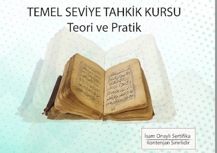Temel Seviye Tahkik Kursiyerlerine Sertifikaları Verildi