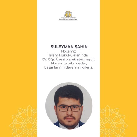 Yeni öğretim üyemiz