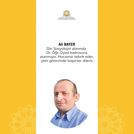Yeni Dr. Öğr. Üyemiz