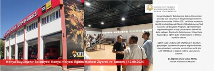 Konya Büyükşehir Belediyesi İtfaiye Merkezi ziyaret 
