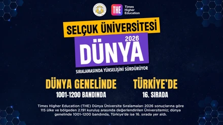 Selçuk Üniversitesi, THE 2026 Dünya Üniversite Sıralaması’nda yükselişini sürdürdü