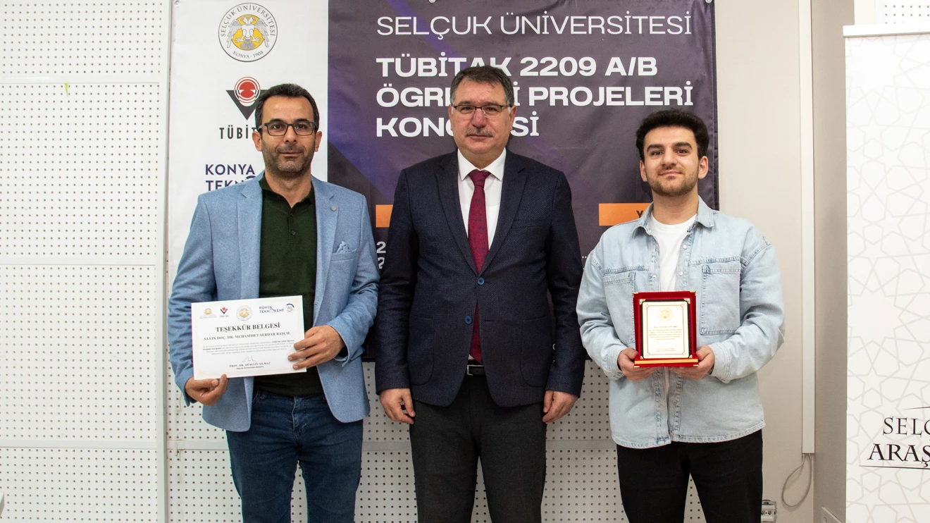 TÜBİTAK 2209 A/B Öğrenci Projeleri Kongresi’nde dereceye giren öğrencilere Teşekkür Belgesi 