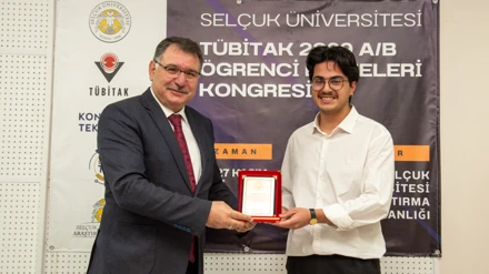 TÜBİTAK 2209 A/B Öğrenci Projeleri Kongresi’nde dereceye giren öğrencilere Teşekkür Belgesi 