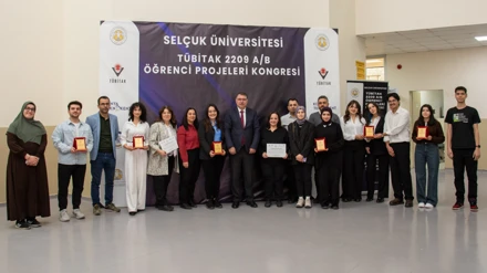 TÜBİTAK 2209 A/B Öğrenci Projeleri Kongresi’nde dereceye giren öğrencilere Teşekkür Belgesi 