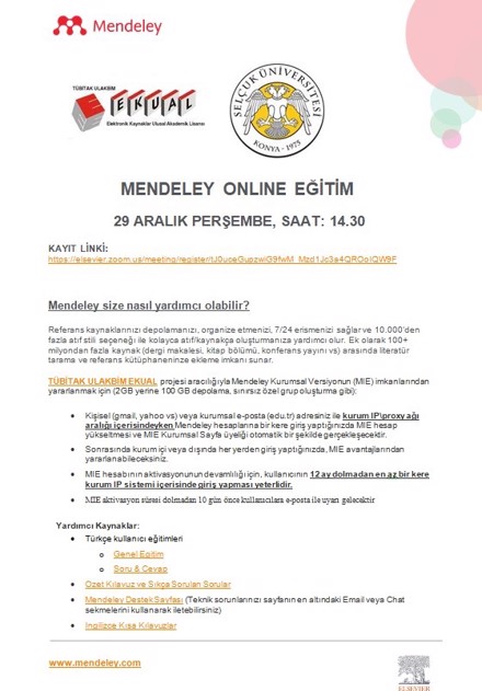 Mendeley Onlıne Eğitim