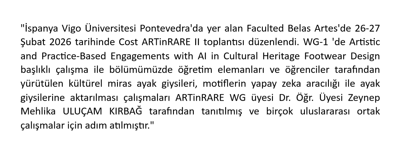 26–27 Şubat 2026’da Universidade de Vigo’ya Bağlı Facultade de Belas Artes de Pontevedra’da Düzenlenen COST ARTinRARE II Toplantısı