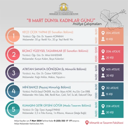 8 Mart Dünya Kadınlar Günü Atölye Çalışmaları