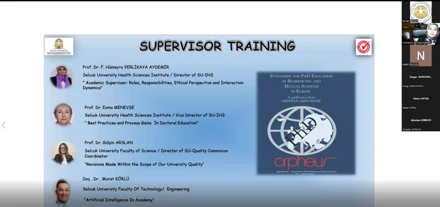 Lisansüstü Danışmanlık Eğitimi  başarıyla tamamlandı.