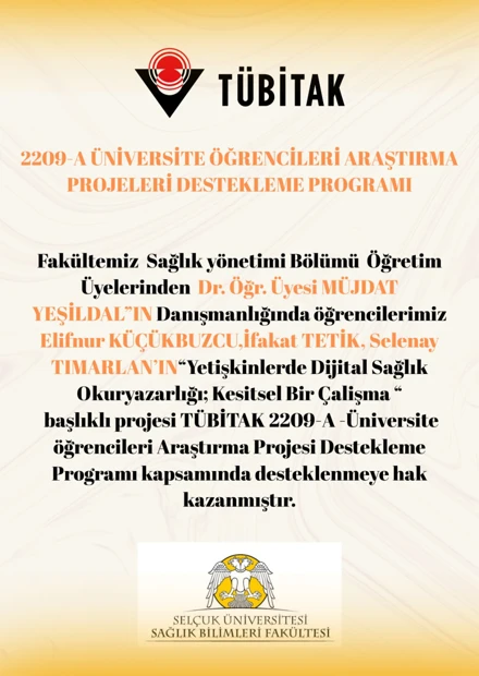 2209-A ÜNİVERSİTE ÖĞRENCİLERİ ARAŞTIRMA PROJELERİ DESTEKLEME PROGRAMI KAZANAN PROJELER