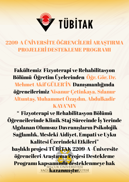 2209-A ÜNİVERSİTE ÖĞRENCİLERİ ARAŞTIRMA PROJELERİ DESTEKLEME PROGRAMI KAZANAN PROJELER