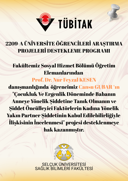 2209-A ÜNİVERSİTE ÖĞRENCİLERİ ARAŞTIRMA PROJELERİ DESTEKLEME PROGRAMI KAZANAN PROJELER