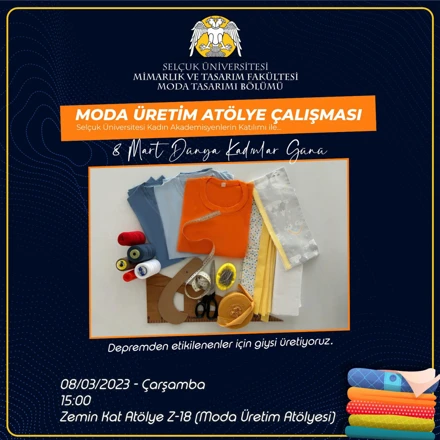 Depremzedeler İçin Giysi Üretim Atölyesi 
