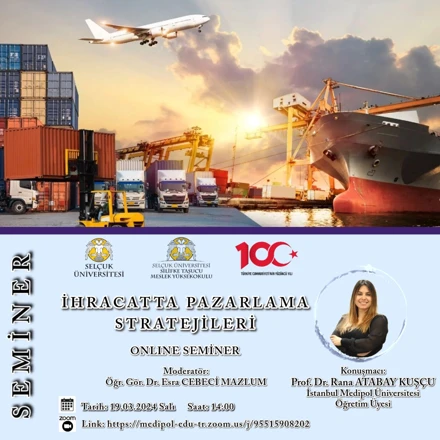 Online Seminer: "İhracatta Pazarlama Stratejileri"